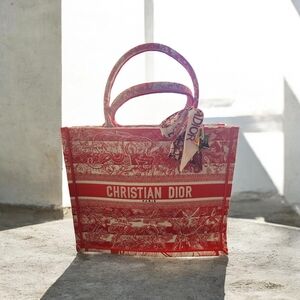 Dior Red and White Tote Bag GWP